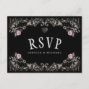 Tarjetas Postales de RSVP coincidentes para boda d