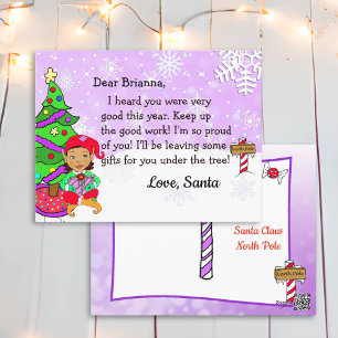 Tarjetas postales de Santa: Elfo Étnico Navideño
