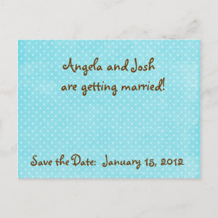 Tarjetas postales de Save the Date con lunares de 