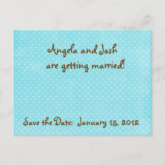 Tarjetas postales de Save the Date con lunares de