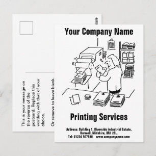 Tarjetas postales de servicios generales de impres