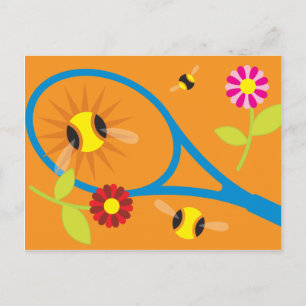 Tarjetas postales de tenis lindas para fiesta de n