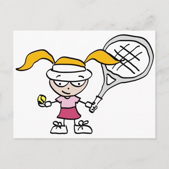 Tarjetas postales de tenis para niños (Anverso)