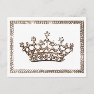 Tarjetas postales de Tiara y joyas
