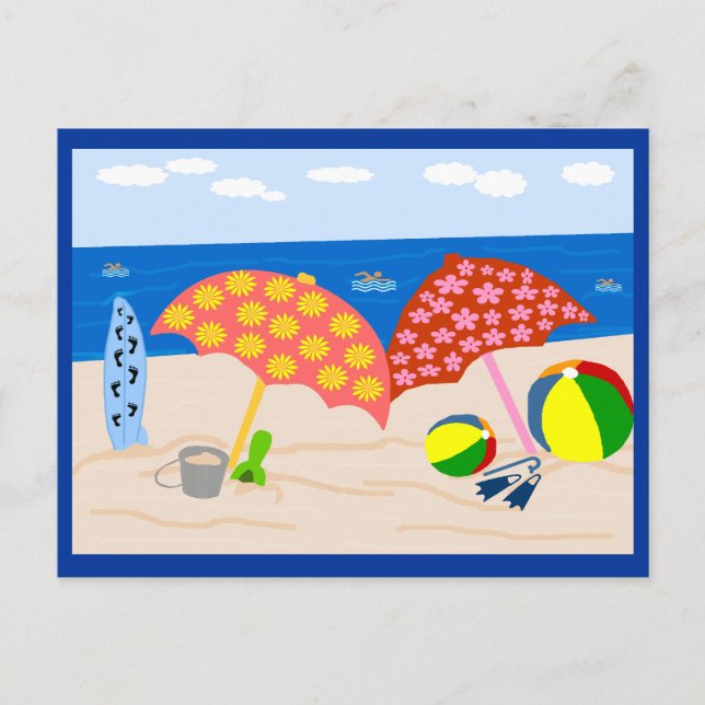 Tarjetas postales de tiempo de playa (Anverso)