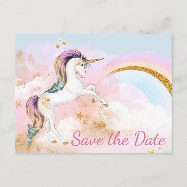 Tarjetas Postales De Unicornios Para Guardar La Fe (Anverso)