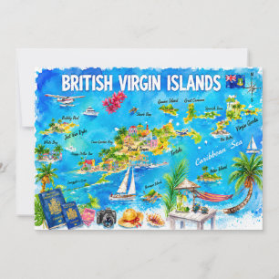 Tarjetas postales de viaje en acuarela de las Isla