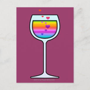 TARJETAS POSTALES DE VIDRIO DE VINO