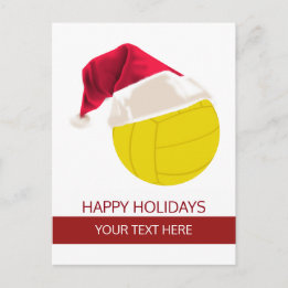 Tarjetas postales de voleibol de Navidad Sombrero 