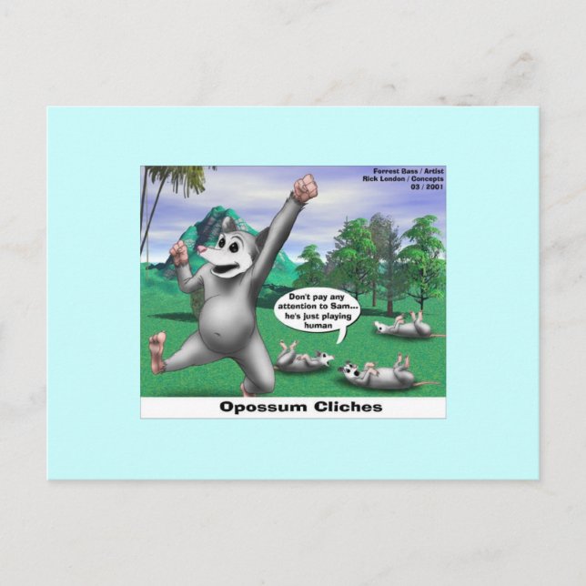 Tarjetas Postales de Zarigüeyas Haciendo Se las Mu (Anverso)