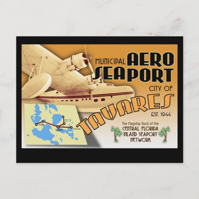 Tarjetas postales del aeropuertopuertode Tavares (Anverso)