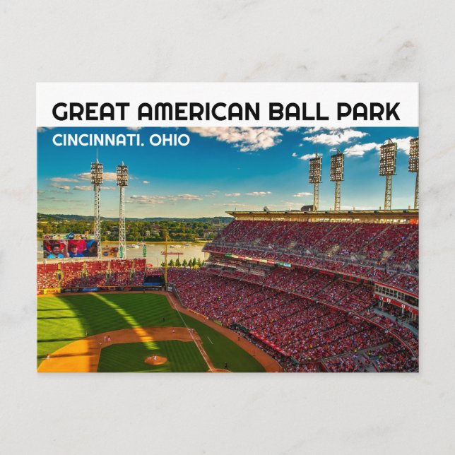 TARJETAS POSTALES DEL ESTADIO DE BÉISBOL CINCINNAT (Anverso)