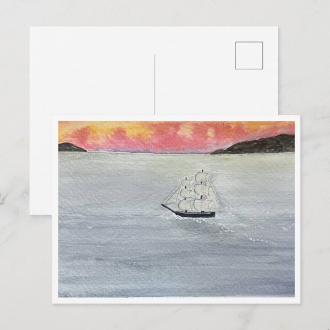 Tarjetas Postales Delicia De Los Marineros Cielos  (Anverso / Reverso)