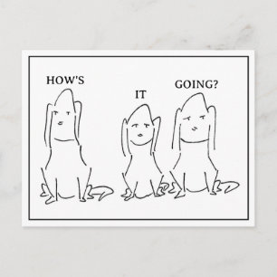 Tarjetas postales divertidas de perros de dibujos