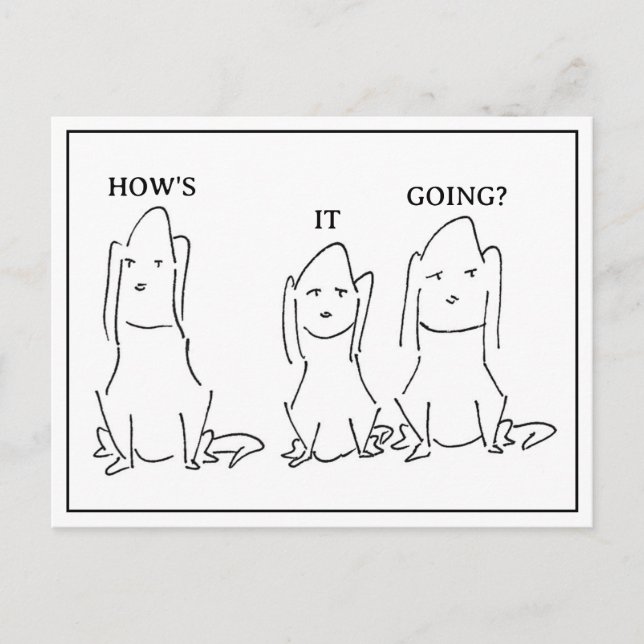 Tarjetas postales divertidas de perros de dibujos  (Anverso)