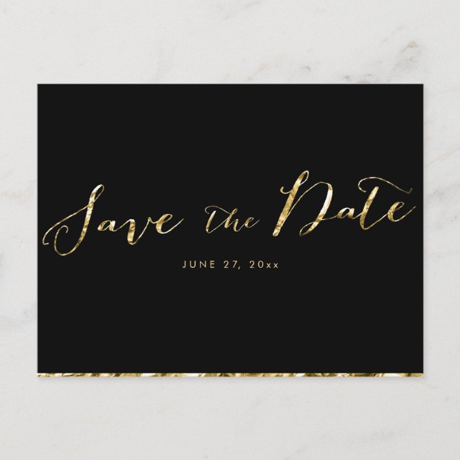 Tarjetas postales elegantes de Save The Date de co (Anverso)