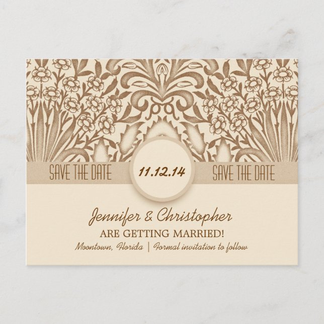 tarjetas postales florales elegantes para guardar  (Anverso)