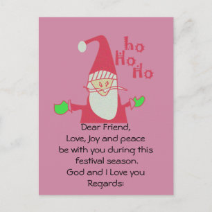 Tarjetas Postales HoHoHo Santa Dios y Te Amo