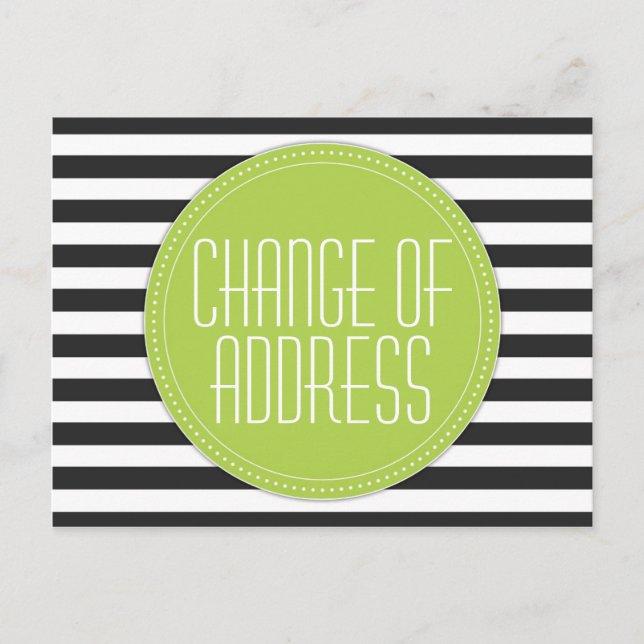 Tarjetas postales modernas de cambio de dirección  (Anverso)