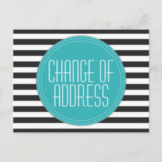 Tarjetas postales modernas de cambio de dirección 