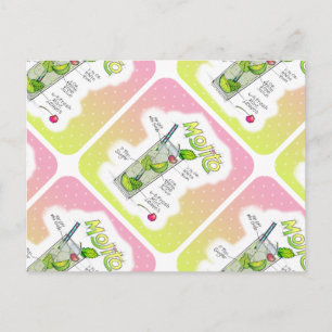 TARJETAS POSTALES - MOJITO RECIPE COCKTAIL ART