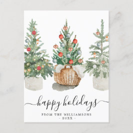 Tarjetas Postales Navideñas De Árboles De Navidad 