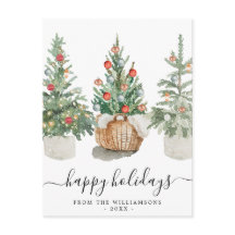 Tarjetas Postales Navideñas De Árboles De Navidad