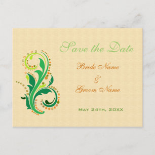 Tarjetas postales para guardar la fecha de bodas