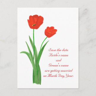 Tarjetas postales para guardar la fecha, Tulipanes