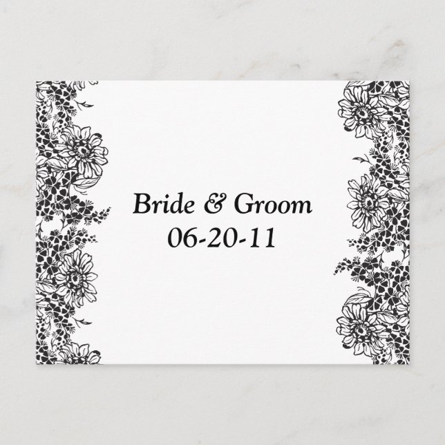 Tarjetas postales personalizables de fecha de guar (Anverso)