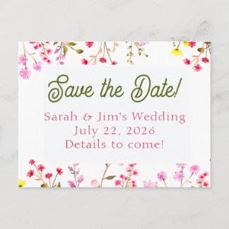 tarjetas postales personalizables de save the date