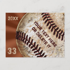 Tarjetas postales personalizadas de béisbol vintag