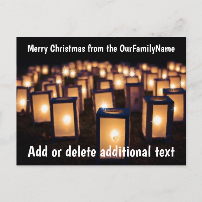 Tarjetas postales personalizadas de Navidad con ve (Anverso)