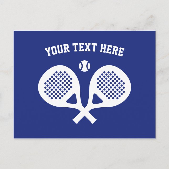Tarjetas postales personalizadas de padel tenis co (Anverso)