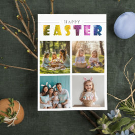 Tarjetas postales personalizadas de Pascua con 4 f