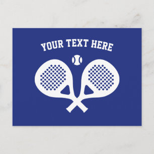 Tarjetas postales personalizadas de tenis padel co