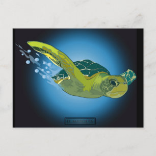 TARJETAS POSTALES personalizados - TORTUGA MARÍTIM