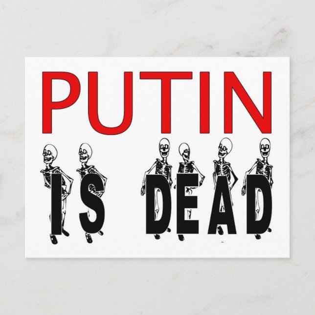 ¡Tarjetas Postales Putin Está Muerto! (Anverso)