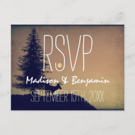 TARJETAS POSTALES RSVP de la boda del árbol de cie