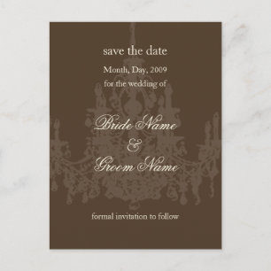 Tarjetas postales Save the Date, candelabro
