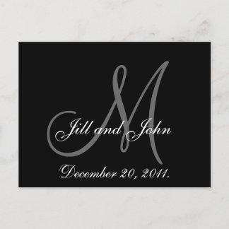 Tarjetas Postales Save The Date con Monograma