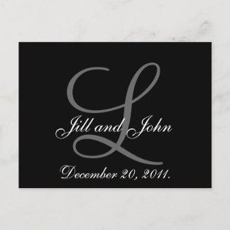 Tarjetas Postales Save The Date con Monograma