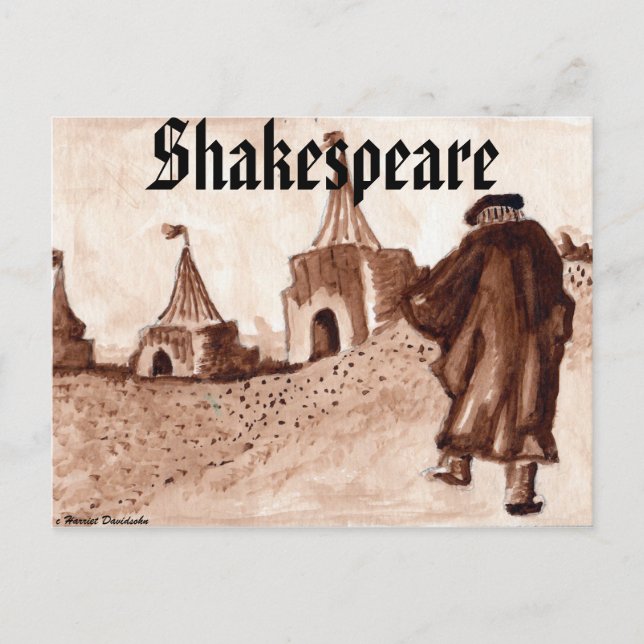 TARJETAS POSTALES - SHAKESPEARE - POR HARRIET DAVI (Anverso)