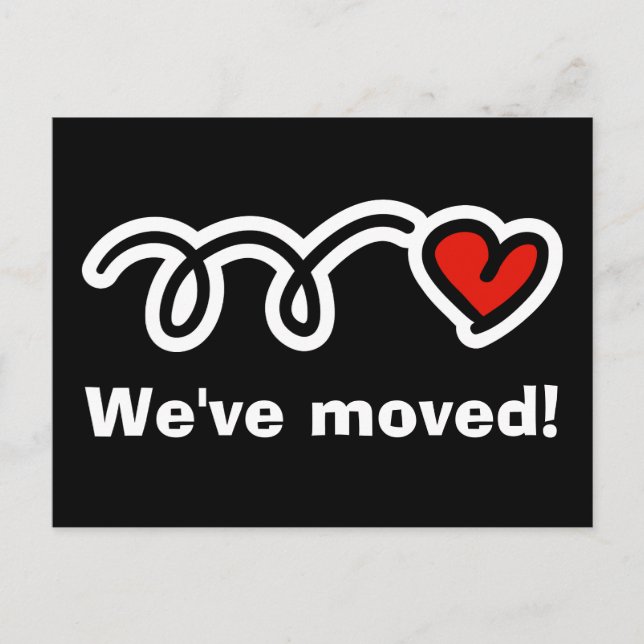 Tarjetas postales simples con diseño de corazón li (Anverso)