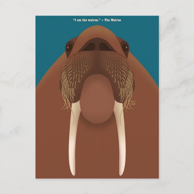 Tarjetas postales Soy la Morsa (Anverso)