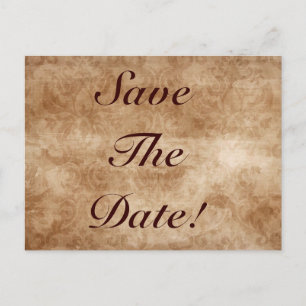 ¡Tarjetas Postales Vintage Damask Save The Date!