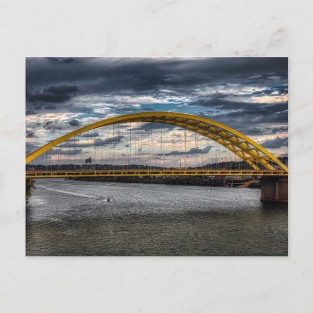 TARJETAS POSTCARDS DE CINCINNATI BRIDGE OHIO RÍO (Anverso)