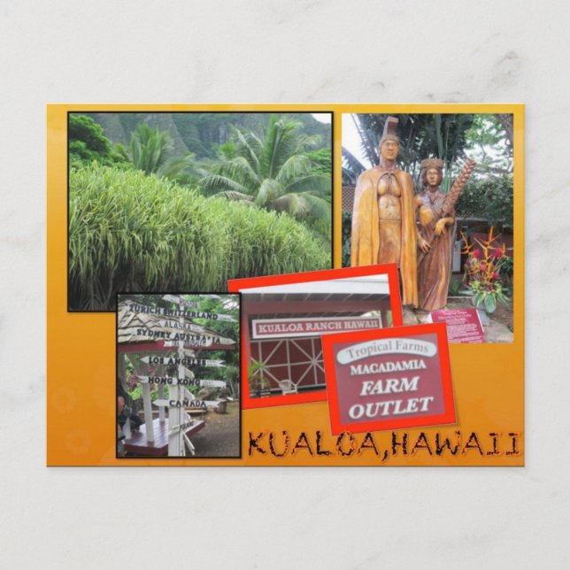 TARJETAS POSTCARDS personalizado- COLAGA HAWAII# 2 (Anverso)