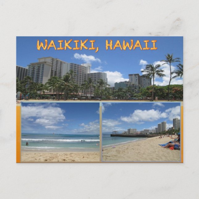 TARJETAS POSTCARDS personalizado- COLAGE HAWAII# 1 (Anverso)