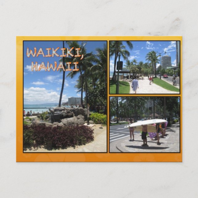 TARJETAS POSTCARDS personalizado- COLAGE HAWAII# 3 (Anverso)